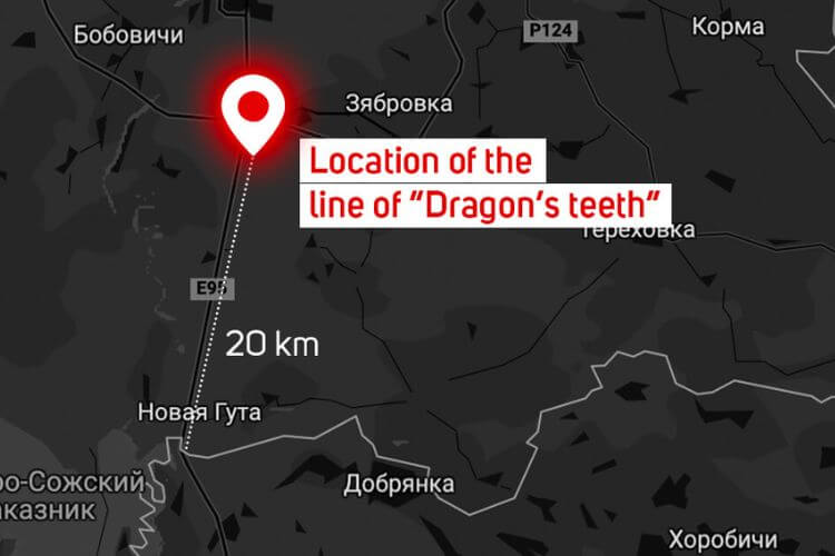 Anti-tank fortifications appeared near Homiel