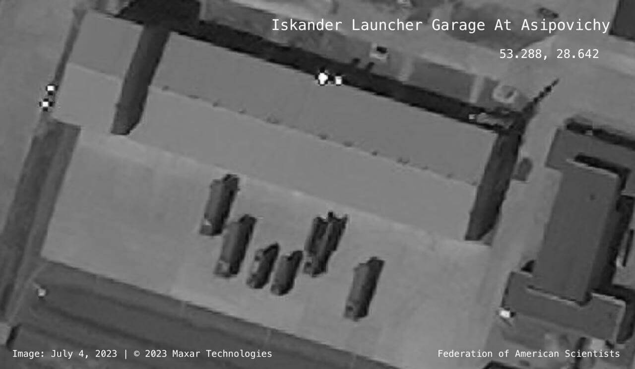 A new garage for Iskanders that can carry nuclear warheads was built in Asipovichy