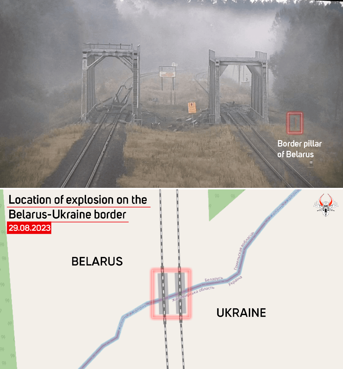 Several mines exploded right on the Belarus-Ukraine border last night?