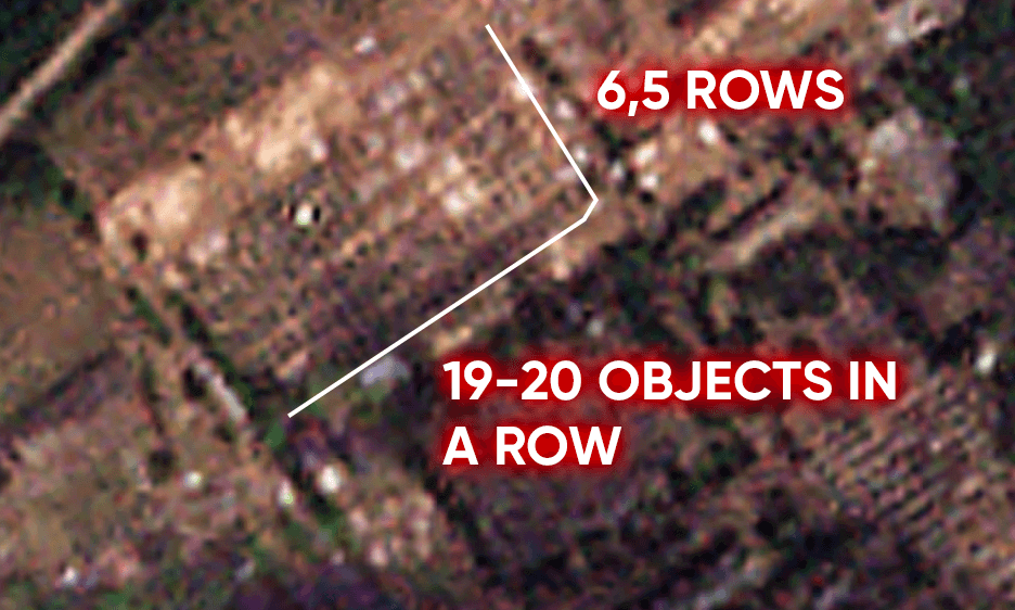 Rows of objects near Tsel village, 27.06