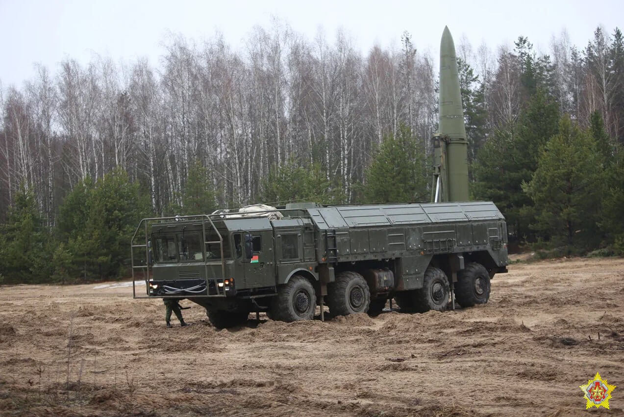 Self-propelled launcher of the Iskander-M missile system of the Belarusian Armed Forces.