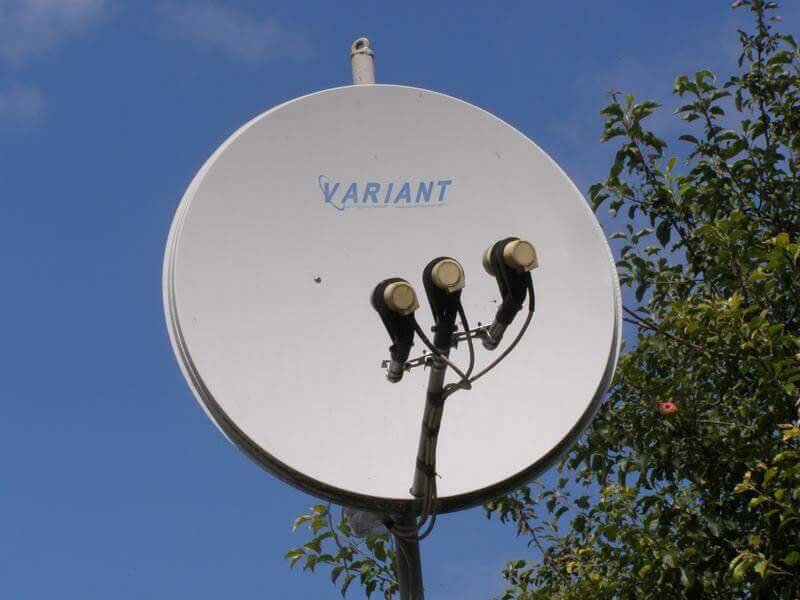 Satellite dish produced by Kharkiv Variant factory