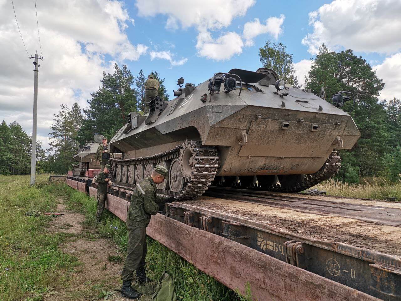 Formation of a military cargo train with equipment of the 231st Artillery Brigade, August 2024