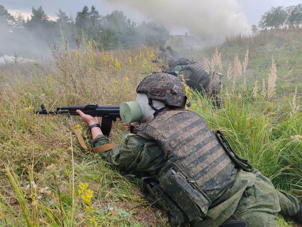 Firearms training with conscripts in the 19th Mechanized Brigade, August 2024.