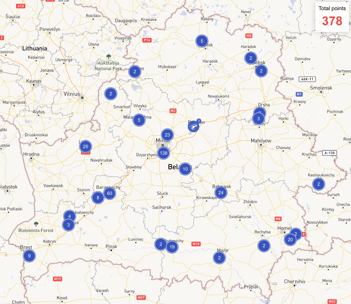 Activity of the Belarusian Air Force in September