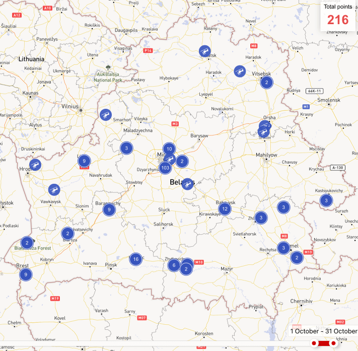 Activity of the Belarusian Air Force in October Activity of the Belarusian Air Force in October